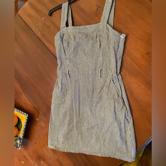 HOLLISTER Black/white Stripe Mini Sundress Sz Medium - Picture 5 of 10